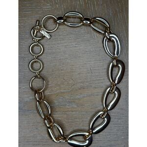 INC International Concepts Gold Tone Statement Necklace Chunky Link Chain